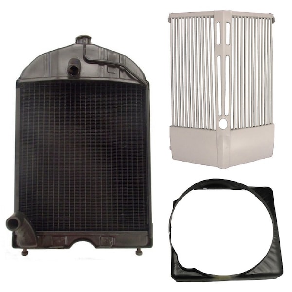 Aic Replacement Parts 86551430 Restoration Quality Radiator Grill Shroud Set Fits Ford 2N 8N 9N 86551430-SHROUD&GRILLEKIT - main